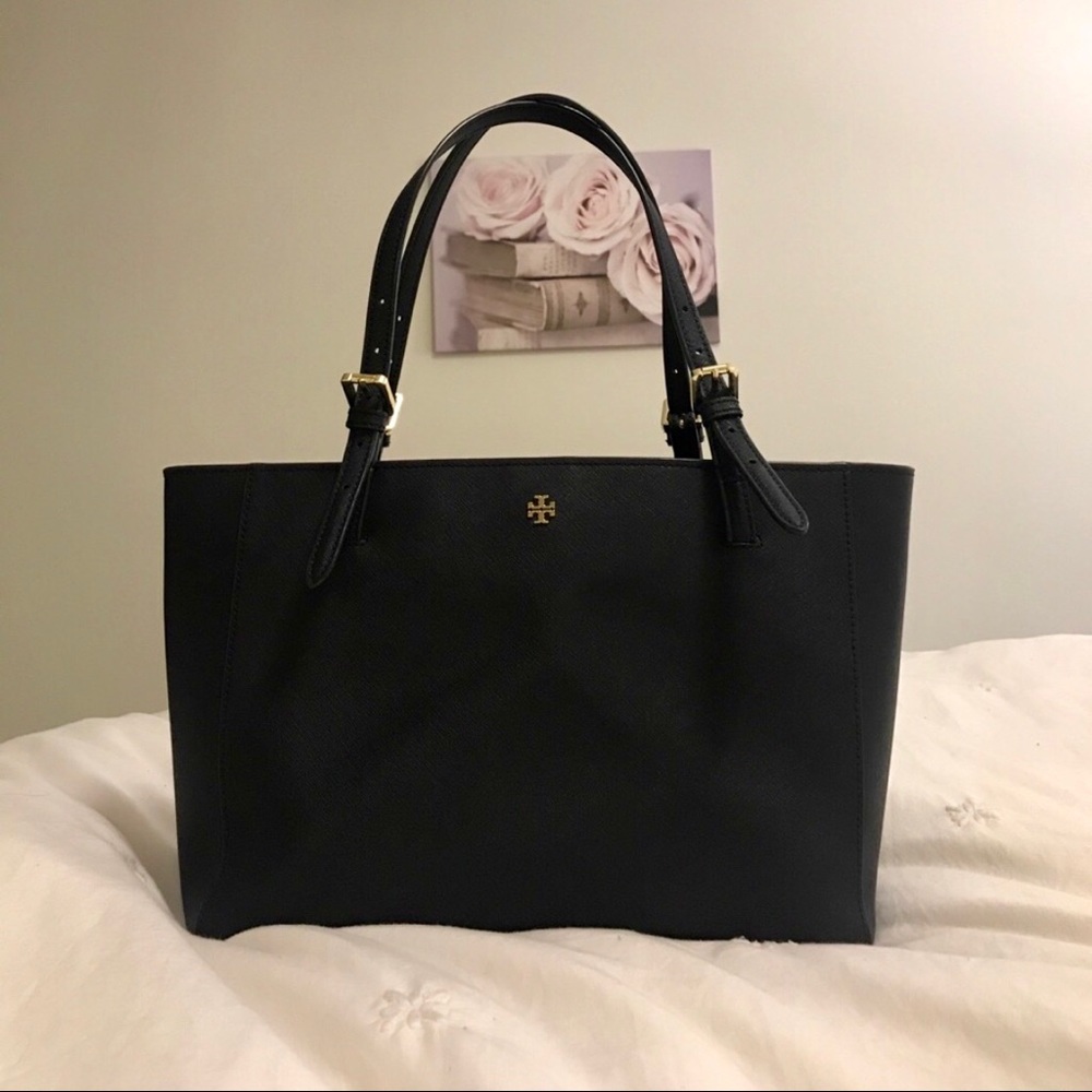 Tory Burch York Buckle Tote Navy Blue
